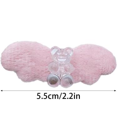 hgnxa Cute Bear Plush Angel Wing Hair Clip Sweet JK Girls Hairpins Barrettes Hair Accessories Aesthetics Hairgrip - Buy Online on GoSupps.com