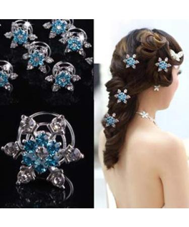 Yantu 10pcs Clear Blue Crystal Swirl Hair Twists Coils - Hair Pin Clip Accessories - Buy Online on GoSupps.com