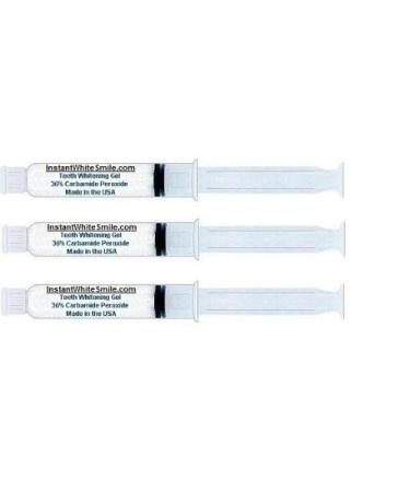 INSTANT WHITE SMILE optimized 30cc GELL ONLY syringes (NO TRAYS) 36% Professional Strength Carbamide Peroxide Teeth Whitening Gel only with Shade Card