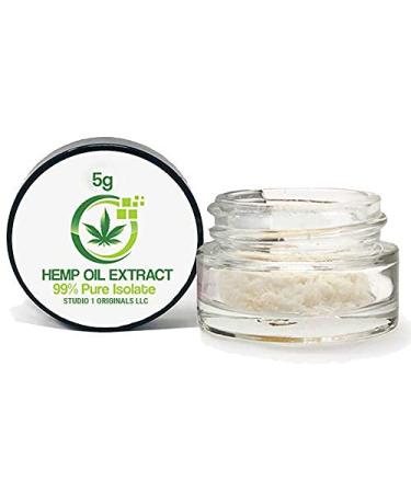 Hemp Extract Powder | Hemp Oil Isolate | 100% Pure Isolate Powder | 5g 5000mg Isolate | Great for Migraine Relief Sleep Aid Improve Brain Function Increase Focus