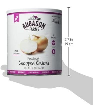 Augason Farms Dehydrated Chopped Onions No. 10 Can - 1 lb 7 oz (652 g) - Long-lasting Food Storage Essential - Buy Online on GoSupps.com