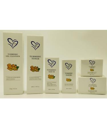 Kit de Cuidado de la Piel de C rcuma - Limpiador Jab n M scara Aceite T nico y Crema Facial - Env o Internacional - Buy Online on GoSupps.com