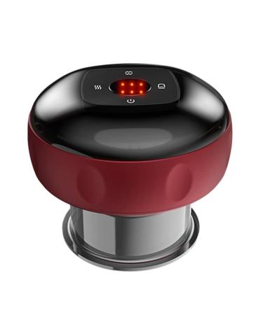 Electric Cupping Therapy Massager Portable USB Rechargeable Adjustable Cupping Therapy Massage Tool Red