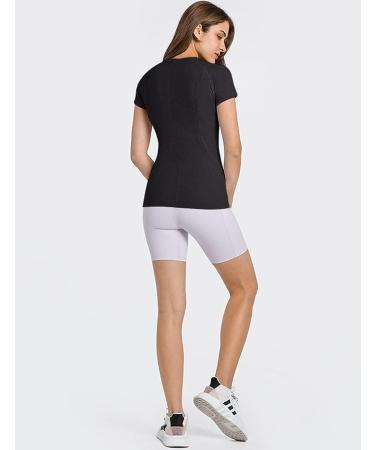 Luyaa Women's Long Sleeve Workout Top | Breathable Athletic Shirt for Yoga & Gym | Slim Fit Black XS - Buy Online on GoSupps.com