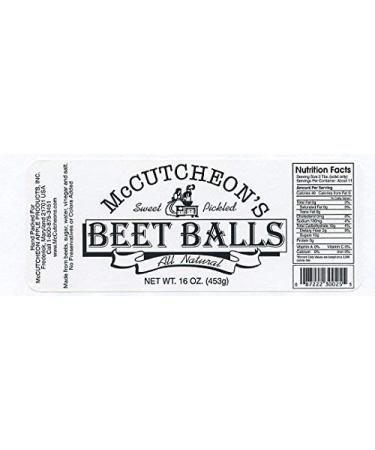 MCCUTCHEON Pickled Beet Balls - 16 OZ | Tangy and Delicious - Buy Online on GoSupps.com