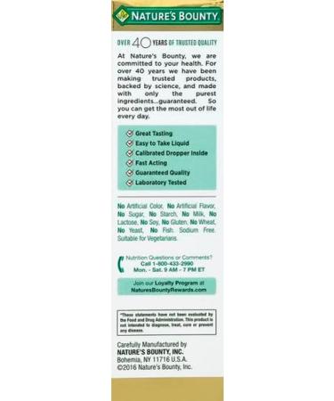 Nature's Bounty Vitamin B12 5000 mcg Sublingual Liquid Cardiovascular Health & Cellular Energy Support 2 Fl Oz (1 Count) (Pack of 3) 2 Fl Oz (Pack of 3) - Buy Online on GoSupps.com