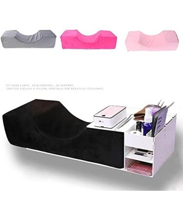 RSSK Lash Pillow Neck Support - Memory Foam Eyelash Extension Pillow with Pocket (Black) - Buy Online on GoSupps.com