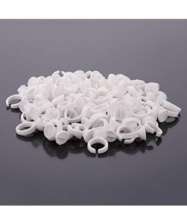 100Pcs Eyelash Pallet Glue Adhesive Holders Eyelash Extensions Storage Rings
