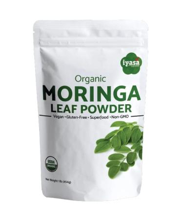 Premium Organic Moringa Leaf Powder Moringa Oleifera Raw Superfood Energy Booster Great as Smoothie Tea Work out Supplement Resealable Pouch 8 oz/226 Grams 8 Ounce (Pack of 1)