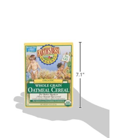 Buy Earthâ€™s Best Organic Whole Grain Oatmeal Cereal 8 oz - Healthy Baby Food - Buy Online on GoSupps.com