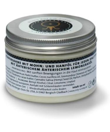 Body Cream Body Cream Vegan with lemongras l/hanf l mohn l/Jojoba 100% natural in organic quality/150 ml/made in Germany - Buy Online on GoSupps.com
