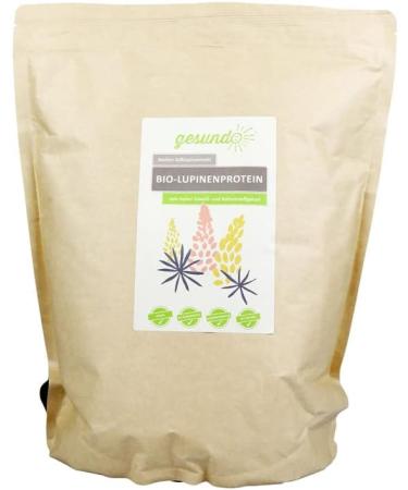 Buy Gesundo ORGANIC Lupin Flour - High Protein White Sweet Lupine - 2.5kg Bag - International Shipping Available - Buy Online on GoSupps.com