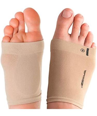Arch Support Sleeves - Plantar Fasciitis Relief Brace - Foot Arch Supports for Flat Feet - 1 Pair Beige - Buy Online on GoSupps.com
