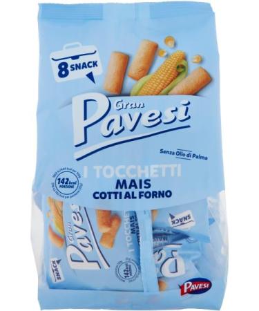  Italian Gourmet E.R. Gran Pavesi Snack Tocchetti Snack Chunks Baked Corn Without Palm Oil - 8 Packets (256g) + Italian Gourmet Polpa 400g - Buy Online on GoSupps.com