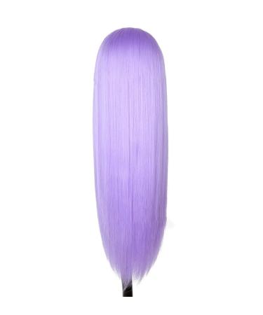 Vebonny 24 Inch Lilac Long Synthetic Lace Front Wig for Women - Versatile Fashion & Cosplay Hair - Buy Online on GoSupps.com