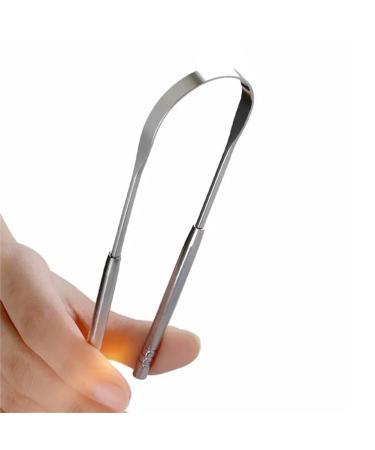 Metal Tongue Scraper Set - 3 Pcs Tongue Cleaners for Adults & Kids | Oral Hygiene & Bad Breath Relief | Includes Protective Case - Buy Online on GoSupps.com