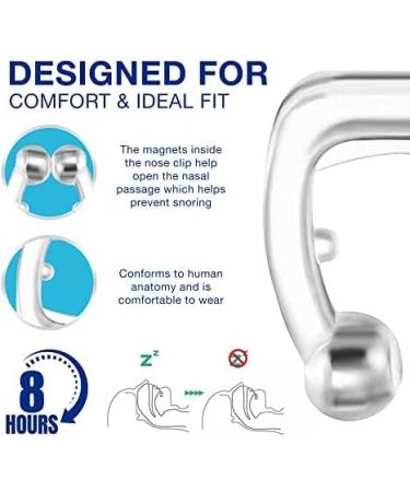 Snoring Nose Clip - 4pcs Clear Snore Stopper & Solution for Better Sleep - Buy Online on GoSupps.com