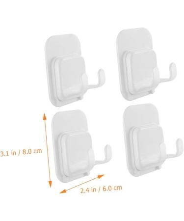 Osaladi 8-Piece Razor Hook Holder - Adhesive Hooks for Mains Plug & Shaving Razor Storage - Durable White ABS Wall Container - Buy Online on GoSupps.com