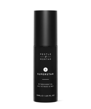 Pestle & Mortar Superstar 2% Retinoid Night Oil Overnight Face Serum Anti Ageing and Reduces Wrinkles with Vitamin E Vitamin C and organic oil 30ml