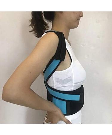 DFHBFG Back Posture Corrector - Elastic Clavicle Support & Spine Alignment Brace - Small (Blue) for Improved Posture & Comfort - Buy Online on GoSupps.com