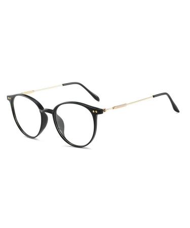 EFLAL Men Women's Retro Round Acetate Adjustable Reading Glass +1.0 +4.0 4.5 5.0 5.5 +6.0 Black 1.5 x