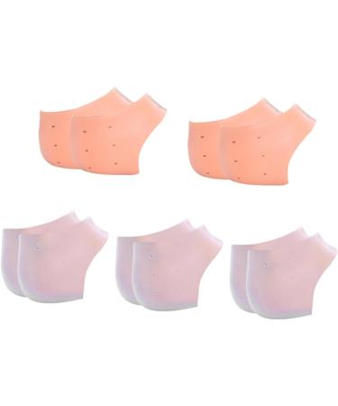 minkissy 15 Pairs Pedicure Heel Crack Reusable Moisturizing Heal Dry Cracked Heels Silicone Heel Grips Cushion Sleeves Foot Silicone Heel Pads Spa Heel Sleeve Gel Heel Protectors Sock Set - Buy Online on GoSupps.com