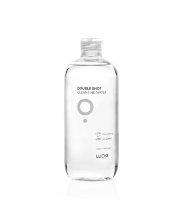 luoki Double Shot Cleansing Water 500ml (16.9 fl oz) - Hypoallergenic Deep Clean Micellar Cleansing Water and Makeup Remover (16.9 Fl Oz) (Pack of 1) 16.9 Fl Oz (Pack of 1)