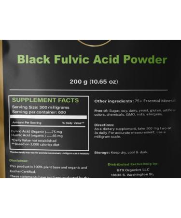 Trace Mineral Powder (600 Servings)(Flavorless) - 74 Trace Minerals from Humic & Fulvic Acid - Plant-Based Vegan Trace Minerals Supplement with Electrolytes & Alkaline pH (kosher) - Fulvika Black - Buy Online on GoSupps.com