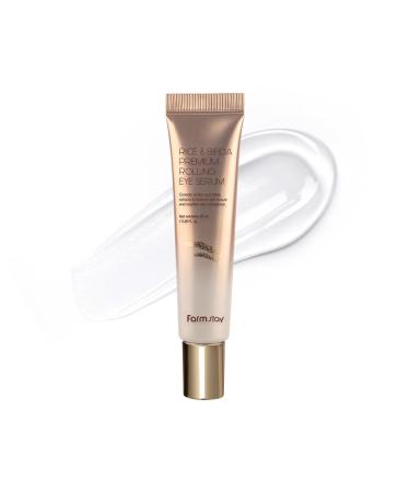 Farmstay Rice & Bifida Premium Rolling Eye Serum with Niacinamide Dark Spot Remover Correcting Cooling & Soothing Eye Cream for Puffy for Women & Men Korean Skin Care 0.84 fl. oz.