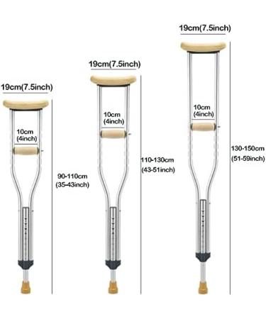 Crutches for Adults Underarm Underarm Crutches Adjustable Adult Aluminum Crutches for Walking Universal Medical Crutches Lightweight and Portable Great for Travel or Work Lucky Star - Buy Online on GoSupps.com