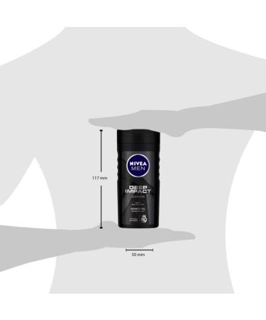 NIVEA Men Body Wash - Deep Impact 3 in 1 Shower Gel for Body Face & Hair with Microfine Clay | 250ml | International Shipping - Buy Online on GoSupps.com