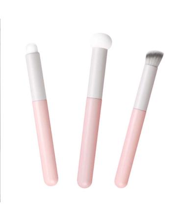 3 Dudu lip brushes Lipstick brush Halo dye round head concealer Lip beauty makeup brush Portable concealer brush suitable for face nose eyelid novice concealer cream brush