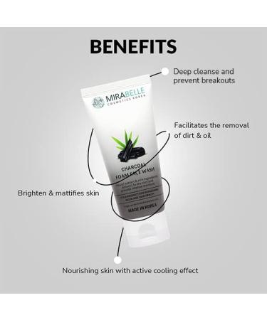 Activated Charcoal Foam Face Wash - Deep Cleansing Exfoliating & Brightening | SLS & Paraben Free | For All Skin Types | Made in Korea - 80ml - Buy Online on GoSupps.com
