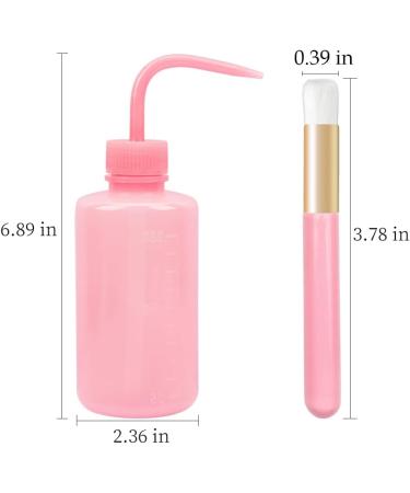 3 PCS Lash Shampoo Brush Sets with 250ml Pink Bottle for Eyelash Extension Supplies - Buy Online on GoSupps.com