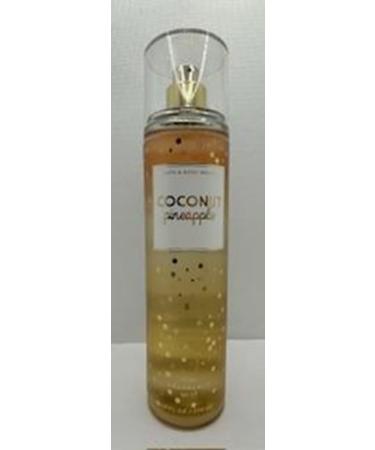 Coconut Pineapple Fine Fragrance Mist Spray 8 Ounce Yellow and White
