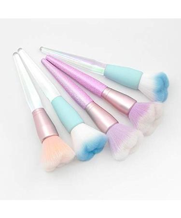 RIYAN Cute Cat Makeup Brushes Transparent Handle Powder Foundation Brush Cosmetic Blush Brushes for Girl Gift 5 - Buy Online on GoSupps.com