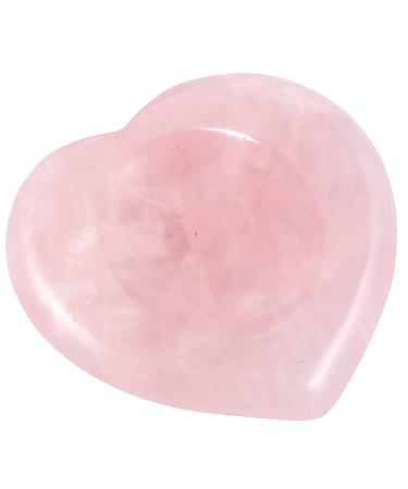 Kyeygwo rose quartz Reiki healing crystal worry stone heart thumb stone pocket palm pocket stones worry stone massage stones for meditation stress dismantle flatterer decompression pink (rose quartz)
