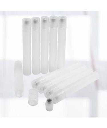 Healifty 10pcs 10ml Glass Essential Oil Roller Bottles - Stainless Steel Balls & Wooden Lids | Perfect for Essential Oils - International Shipping Available - Buy Online on GoSupps.com