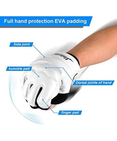 Xinluying White Fingerless Punch Bag Gloves for Women and Kids - Small Size | Ideal for Taekwondo, Karate, Martial Arts, and Boxing Training - Buy Online on GoSupps.com