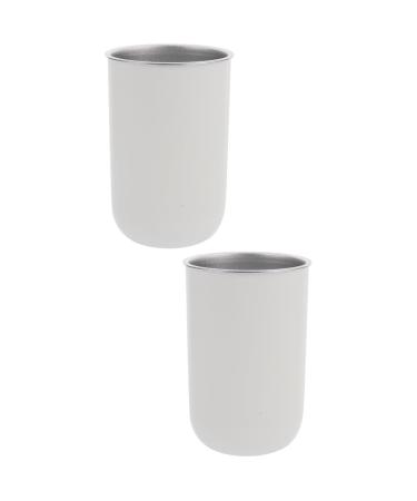 Zerodeko 2pcs Stainless Steel Cup Stainless Steel Cup Toothbrush Storage Cup Travel toothbrushes Kids Travel Toothbrush Bathroom Toothbrush Cup Beer Mug Mouth wash Cups Mugs Child