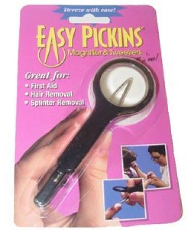 Easy Pickins Magnifying Slant Tip Tweezer Great For First Aid Hair Removal & Splinter Removal