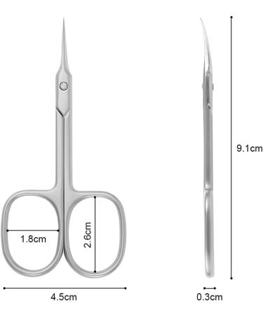 Nail Scissors Professional Stainless Steel Curved Cuticle Scissors Sharp Dead Skin Scissors Manicure Scissors Pointed Beauty Scissors for Trimming Eyebrows Nose Hair Finger & Toe Nail Care - Buy Online on GoSupps.com
