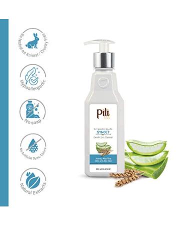 Pili Natural Syndet | Gentle Oatmeal & Aloe Vera Cleanser for Sensitive Skin | Hypoallergenic Skin Care - 8.4 Fl.oz - Buy Online on GoSupps.com