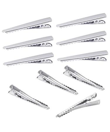 150 pieces alligator hair clips metal crocodile hair clip hair clips hairdressing requirement non -slip curl hair clip for women and girls hair clips for DIY tinker silver