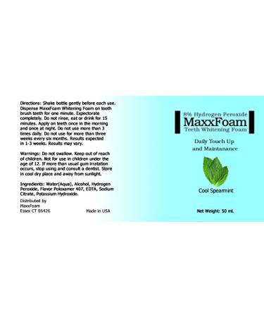 MaxxFoam Daily Teeth Whitening Maintenance | 8% Hydrogen Peroxide - Buy Online on GoSupps.com