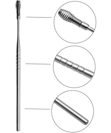 MARMERDO 5pcs Tweezer Kit - Ear Cleaning Tools Earwax Removal Kit with Rotation Spring - Silver Ear Pick Stick Scraper for Effective Cleaning - Buy Online on GoSupps.com