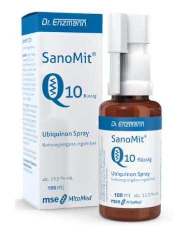 SanoMit Q10 Spray liquid Ubiquinone Kaneka Coenzyme Q10 (100ml) high dose liposomal vegan Dr Enzmann