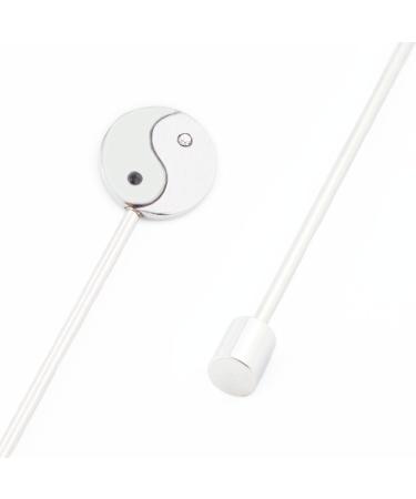 Buy Haqi Strong Magnetic Stainless Steel Stirring Rod - Reusable Yin-Yang Bagua Shape with Neodymium Magnet for Coffee Milk & Tea Therapy - Silver - Buy Online on GoSupps.com