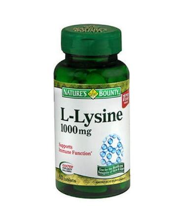 Nature's Bounty L-Lysine 1000 mg Tablets 60 ea (Pack of 4) - Buy Online on GoSupps.com