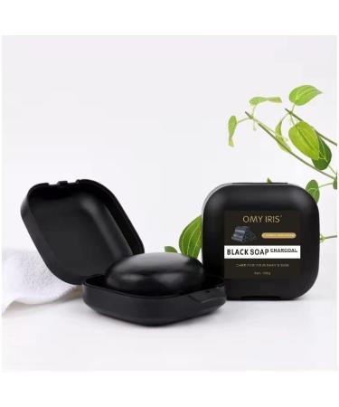 Black Soap Handmade Organic Shea Butter Anti Rebelles Face Treatment Acne Moisturizing SkinCare Beauty Body Bath 100g - Buy Online on GoSupps.com